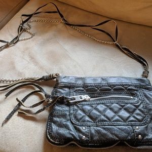 Retro imitation leather crossbody purse